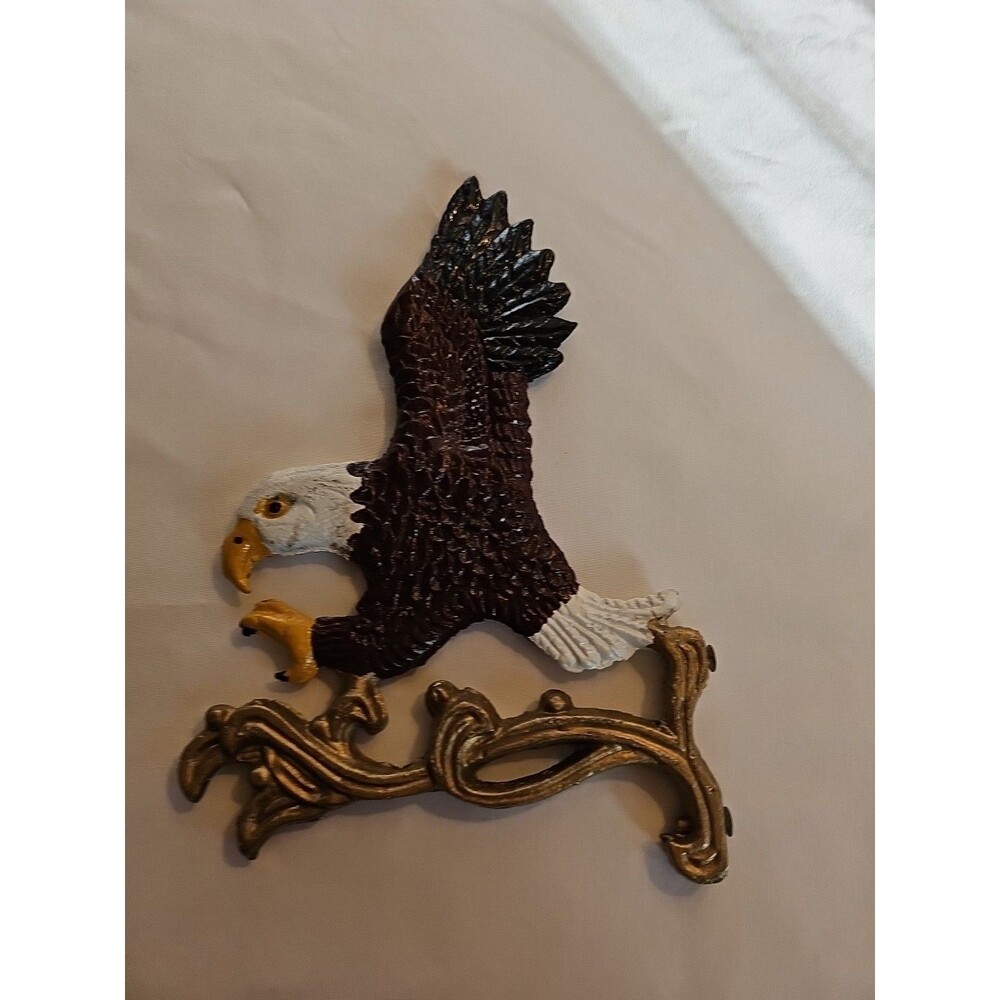 Cast Iron Painted Bald Eagle to Mount on a bell frame or other frame